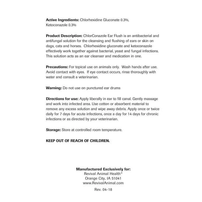Vet Basics® ChlorConazole Ear Flush - 8 Oz 2 Vet Basics® ChlorConazole Ear Flush - 8 Oz - Image 2
