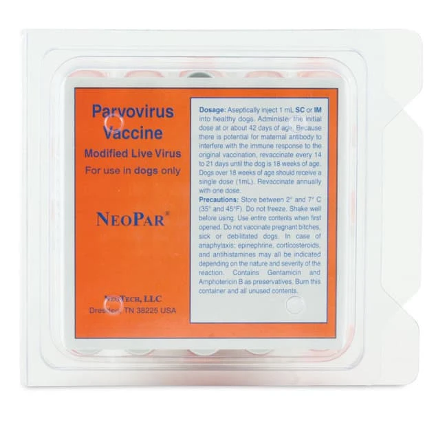 NeoPar® Parvo Vaccine For Dogs, 25x1 Dose - 25x1 Dose 1 NeoPar® Parvo Vaccine For Dogs, 25x1 Dose - 25x1 Dose