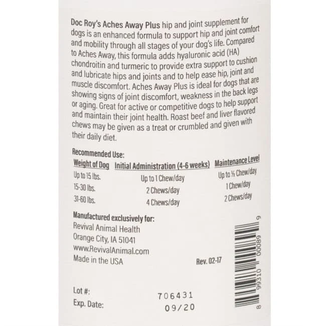 Doc Roy's® Aches Away Plus™ - 90 Ct, Small Chew 2 Doc Roy's® Aches Away Plus™ - 90 Ct, Small Chew - Image 2