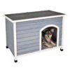 Eilio Folding Wood Dog Home - Medium, Gray