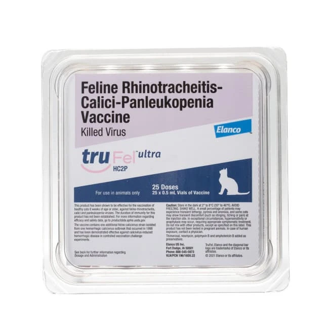 TruFel™ Ultra HC2P (Ultra Fel-O-Vax FVRCP) - 25x1 Dose 1 TruFel™ Ultra HC2P (Ultra Fel-O-Vax FVRCP) - 25x1 Dose