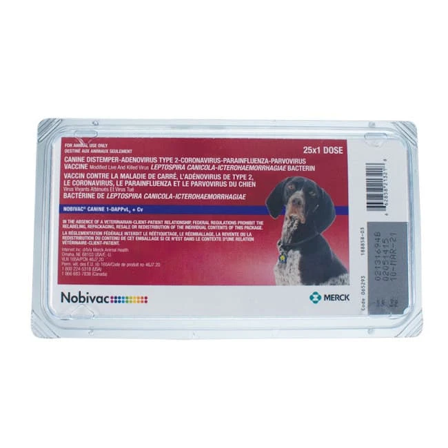 Nobivac® Canine 1-DAPPvL2+Cv - 8 In 1 Vaccine - 25x1 Dose 1 Nobivac® Canine 1-DAPPvL2+Cv - 8 In 1 Vaccine - 25x1 Dose
